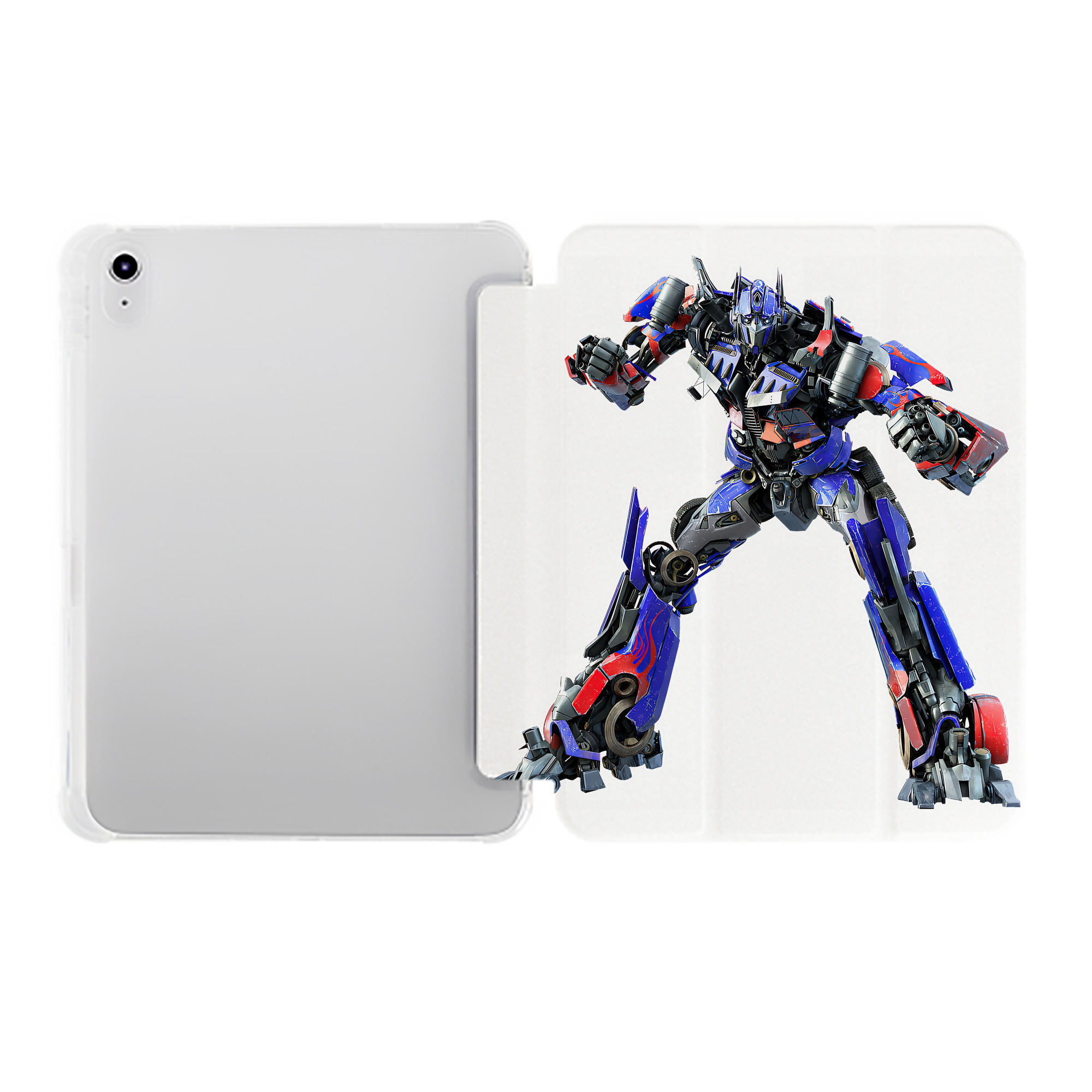 （画像用） Transformers トランスフォーマー IPad ケース ペン収納付き 三つ折りスタンド PUレザー×シリコン 対応機種9.5/10.5/10.9インチ
